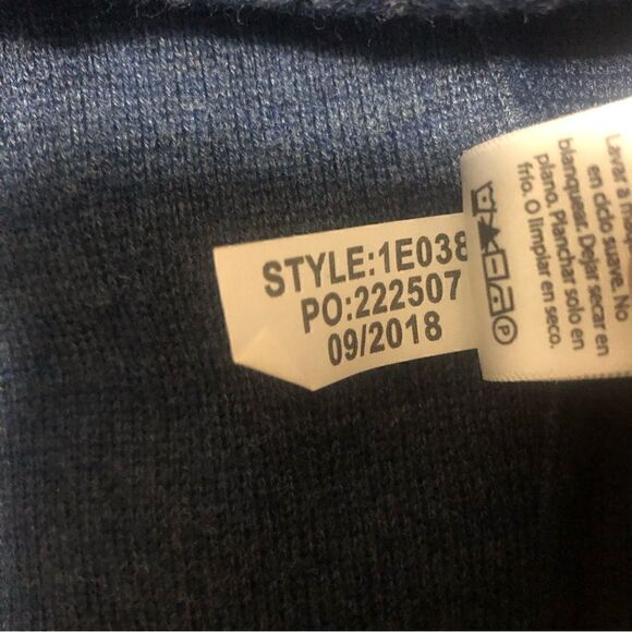 Vineyard Vines 1/4 Zip Pullover Blue Sweater 1E0388 Men's Sz Medium - Picture 4 of 6